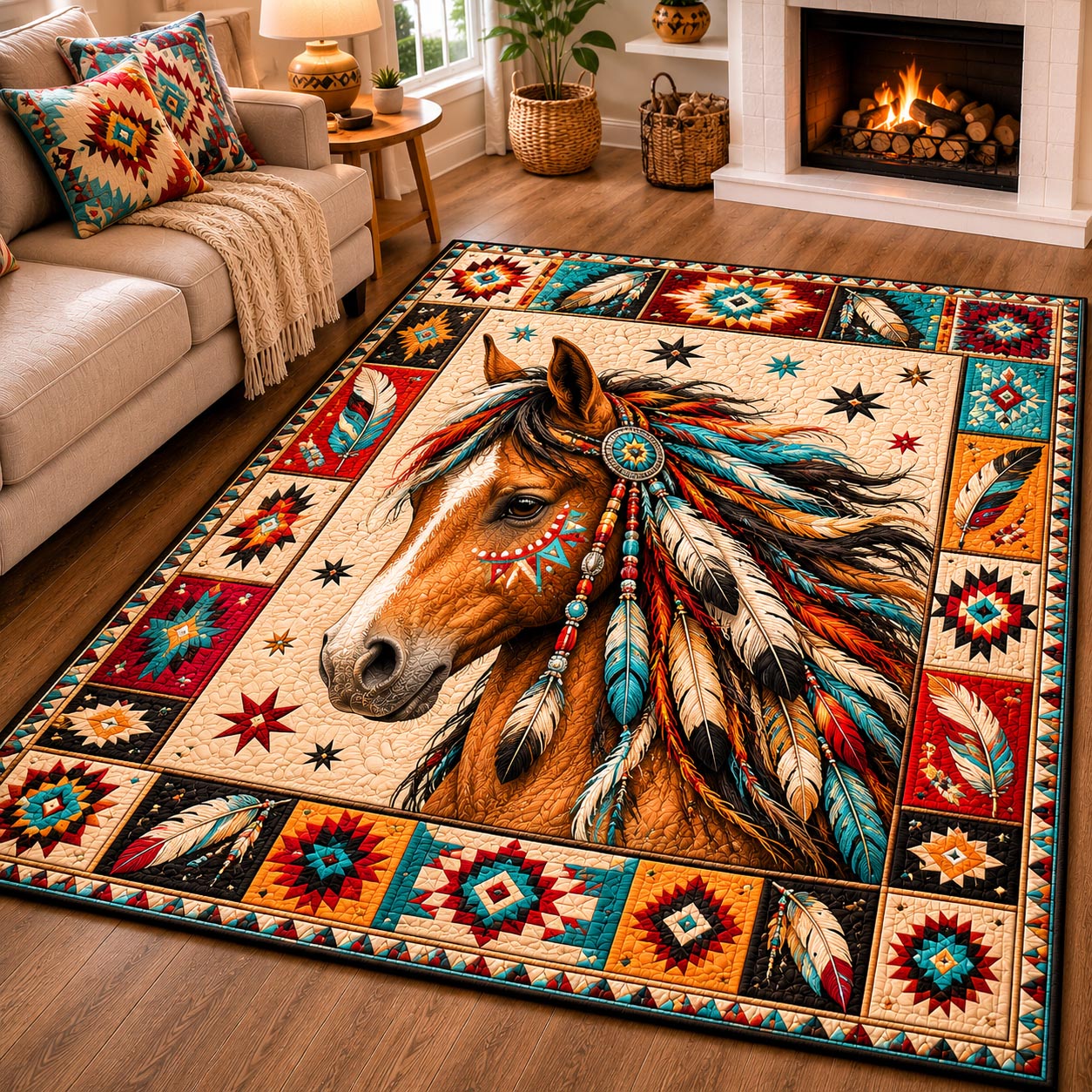 Tribal Stallion Area Rug GFTONPT039