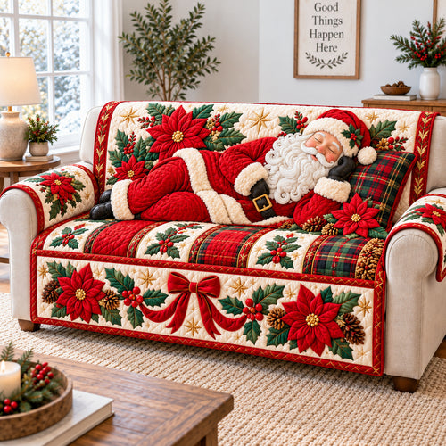 Santa North Sleep Quilted Sofa Cover GFTONPT1003