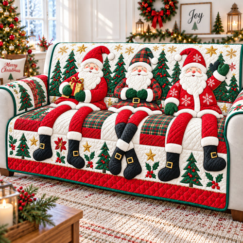 Long Legs Santa Quilted Sofa Cover GFTONPT1004