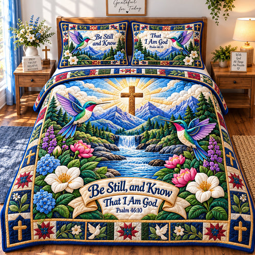 Christian Faith Bible 3-Piece Quilted Bedding Set GFTONPT1045