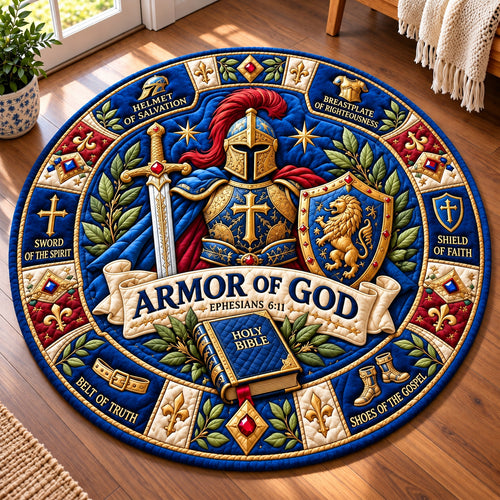 Armor Of God Quilted Round Mat GFTONPT1051
