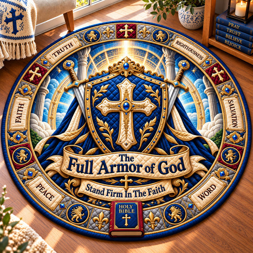 Armor Of God Heaven Quilted Round Mat GFTONPT1055
