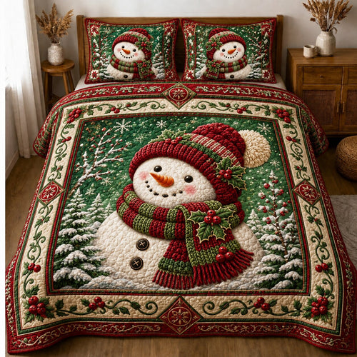 Frosty Magic 3-Piece Quilted Bedding Set GFTONPT107