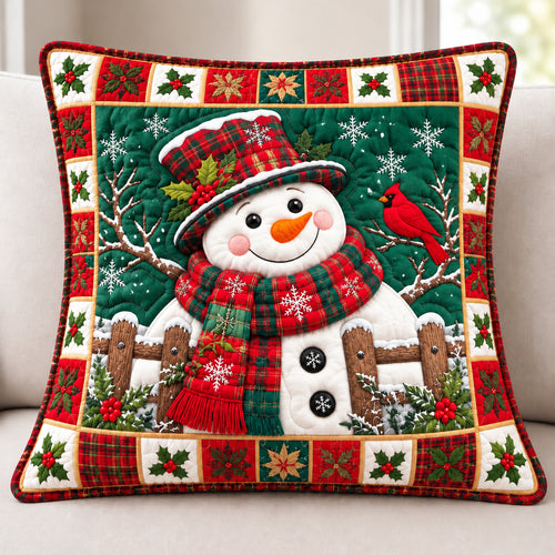 Jolly Snowman Quilted Pillow Case GFTONPT1087