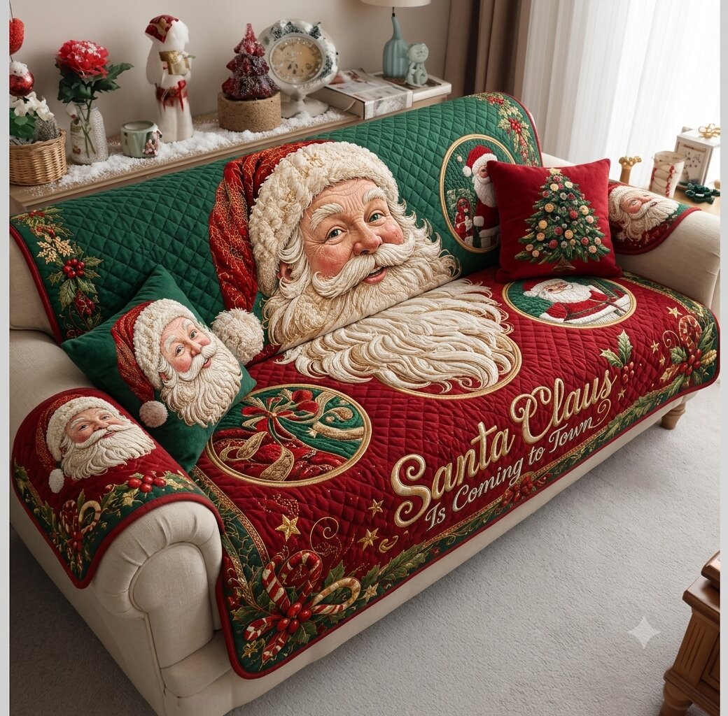 Santa Joy Quilted Sofa Cover GFTONPT110