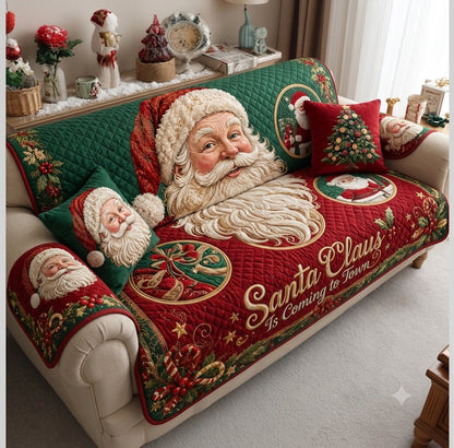 Santa Joy Quilted Sofa Cover GFTONPT110