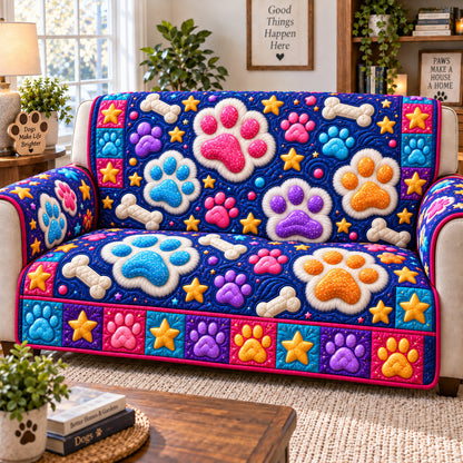 Paw Journey Quilted Sofa Cover GFTONPT1100