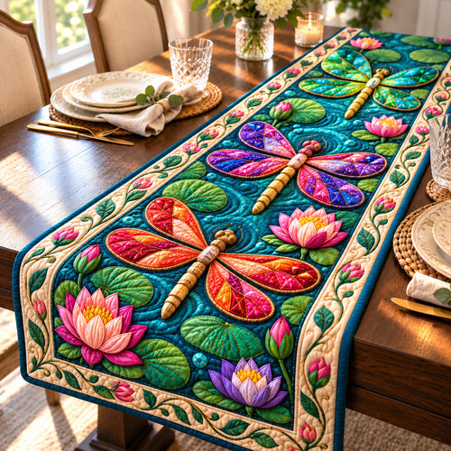 Dragonfly Meadow Dreams Quilted Table Runner GFTONPT1102