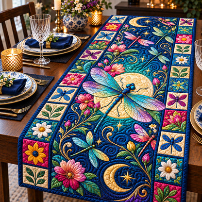 Dragonfly Floral Haven Quilted Table Runner GFTONPT1105