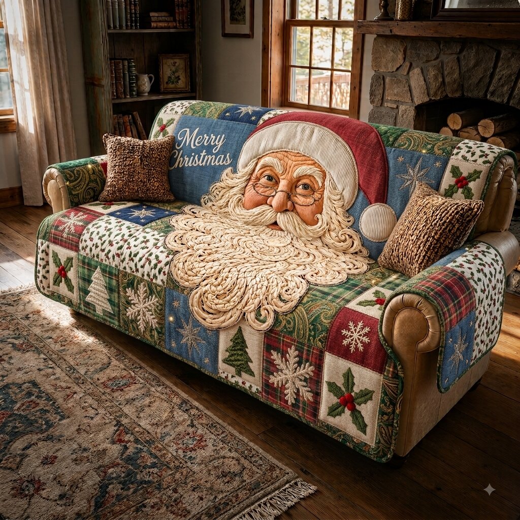 Santa Magic Quilted Sofa Cover GFTONPT112
