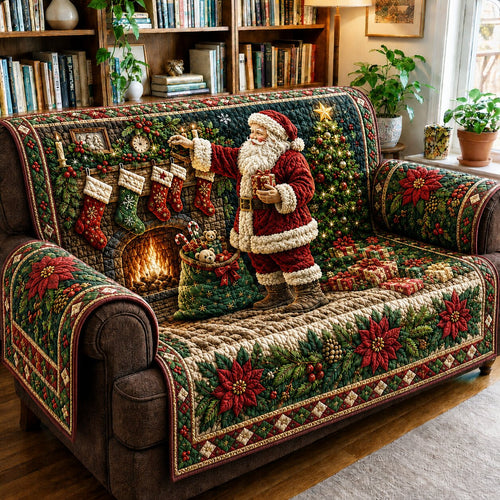 Santa Wonder Quilted Sofa Cover GFTONPT114