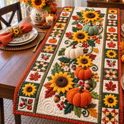 Autum Pumpkin Quilted Table Runner GFTONPT1143