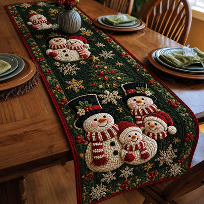 Snowman Cheer Quilted Table Runner GFTONPT116