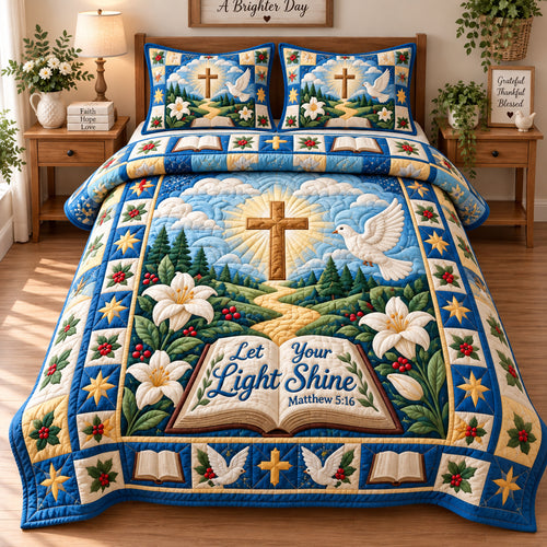 Bible Verse 3-Piece Quilted Bedding Set GFTONPT1187