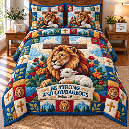 Bible Quotes 3-Piece Quilted Bedding Set GFTONPT1189