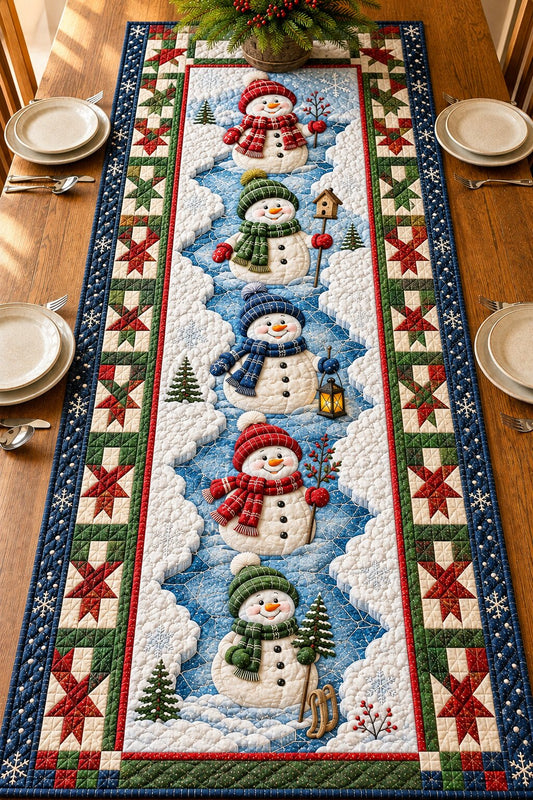 Snowman Wonderland Quilted Table Runner GFTONPT120