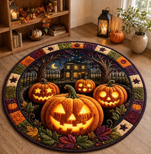Pumpkin Dreams Quilted Round Mat GFTONPT122