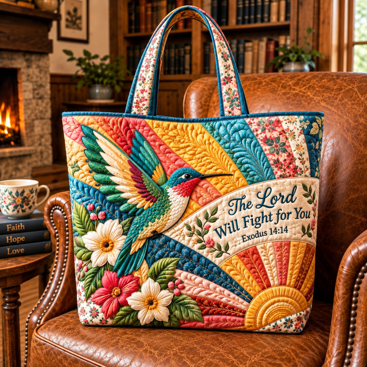 Hummingbird Paradise Quilted Tote Bag GFTONPT1241