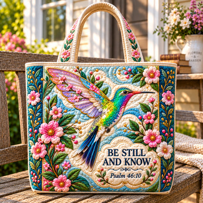 Hummingbird Harmony Quilted Tote Bag GFTONPT1242