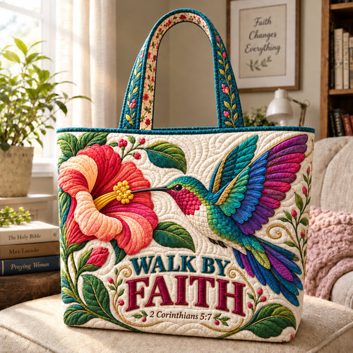 Hummingbird Meadow Quilted Tote Bag GFTONPT1243