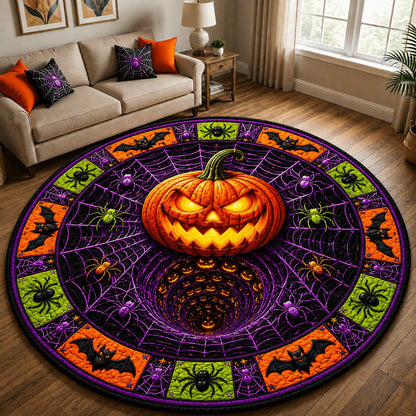 Pumpkin Glow Quilted Round Mat GFTONPT125