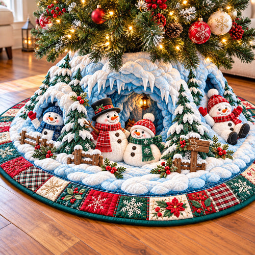 Snowman Frosty Friend Quilted Tree Skirt GFTONPT1330