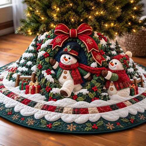 Snowman Holiday Quilted Tree Skirt GFTONPT1331
