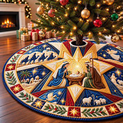 Nativity Heavenly Peace Quilted Tree Skirt GFTONPT1339