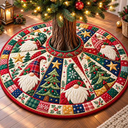 Gnomes Country Charm Quilted Tree Skirt GFTONPT1344