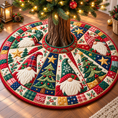 Gnomes Country Charm Quilted Tree Skirt GFTONPT1344
