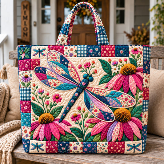 Dragonfly Magic Quilted Tote Bag GFTONPT1347