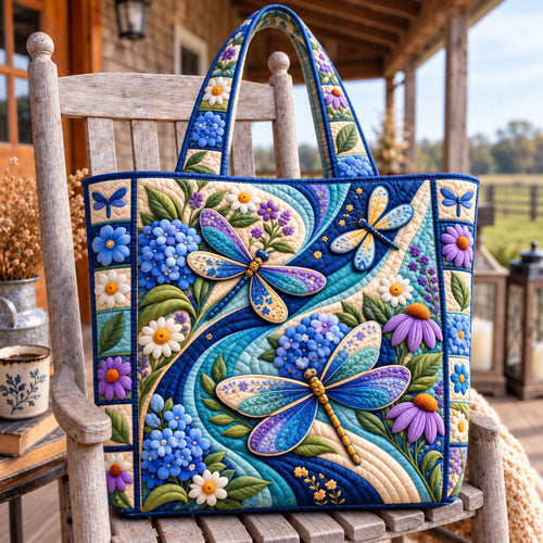 Dragonfly Glow Quilted Tote Bag GFTONPT1349