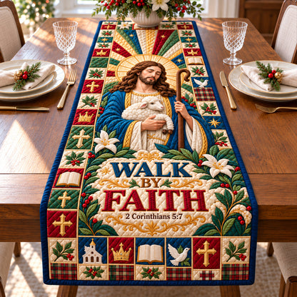 Christian Faith Blessings Quilted Table Runner GFTONPT1385