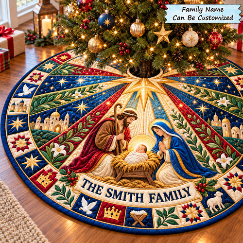Personalized Nativity Christmas Hope Quilted Tree Skirt QTCUZ GFTONPT1393