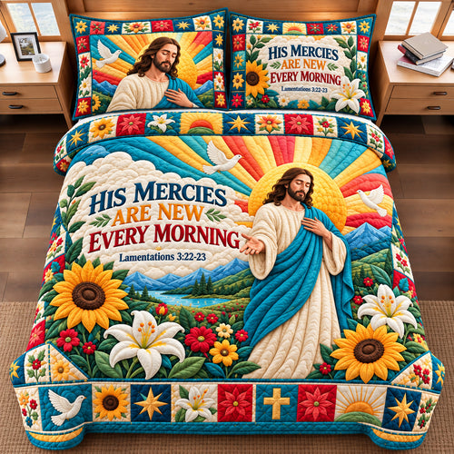 God Bible Blessing 3-Piece Quilted Bedding Set GFTONPT1441