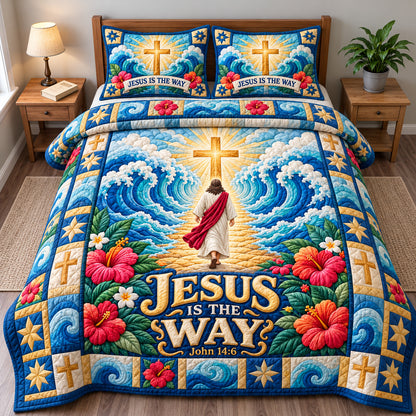 God Bible Grace 3-Piece Quilted Bedding Set GFTONPT1442
