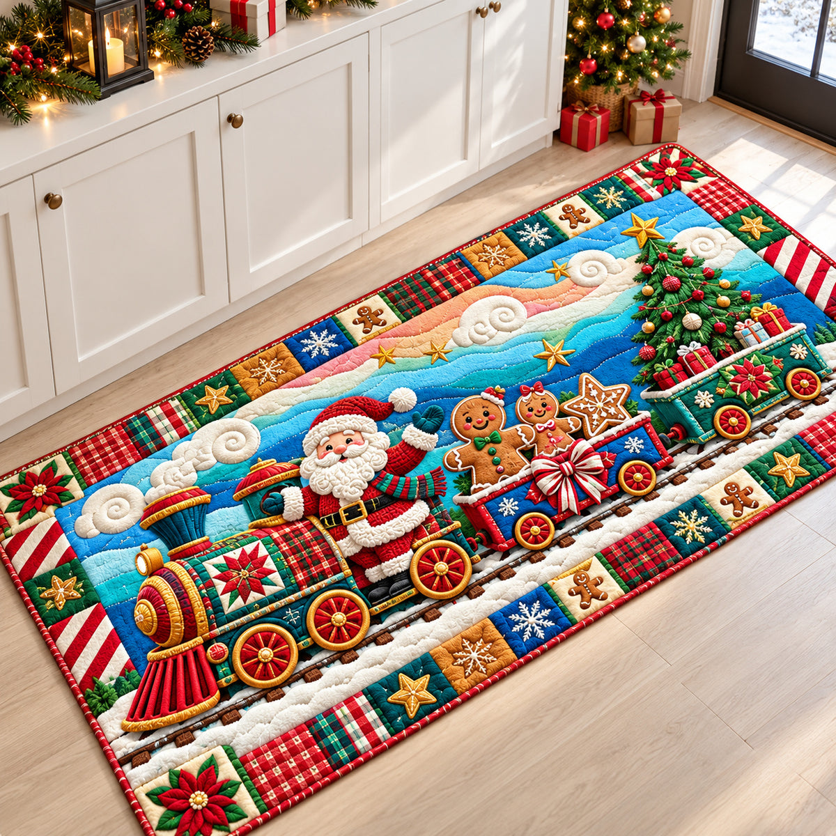Santa Claus Tradition Runner Rug GFTONPT1455