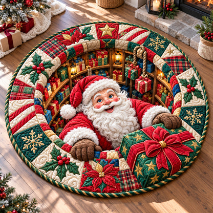 Santa Claus Magics Quilted Round Mat GFTONPT1487