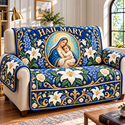 Virgin Mary Grace Quilted Sofa Cover GFTONPT1517