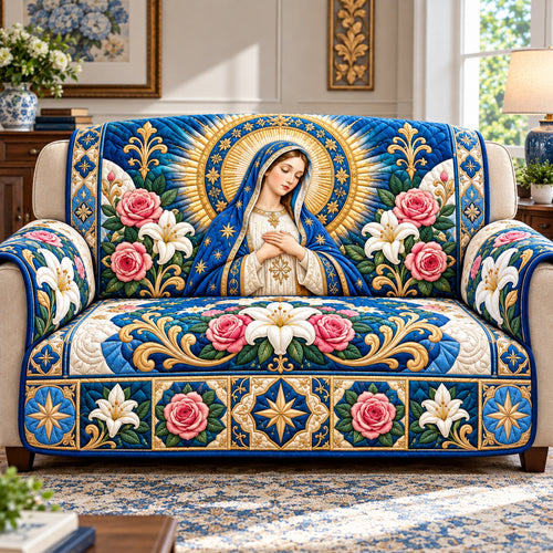 Virgin Mary Heavenly Quilted Sofa Cover GFTONPT1522