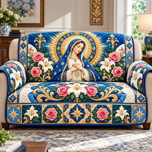 Virgin Mary Heavenly Quilted Sofa Cover GFTONPT1522