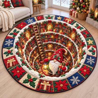 Christmas Gnome Joy Quilted Round Mat GFTONPT1529
