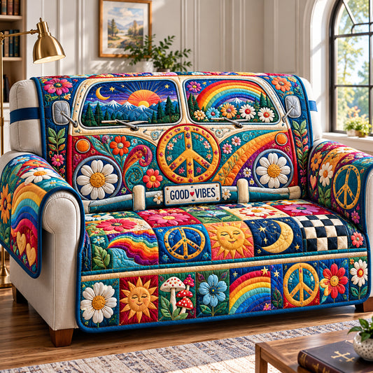 Hippie Van Roadtrip Quilted Sofa Cover GFTONPT1566