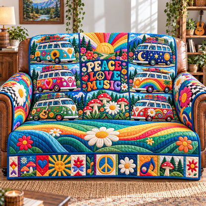 Hippie Van Getaway Quilted Sofa Cover GFTONPT1570