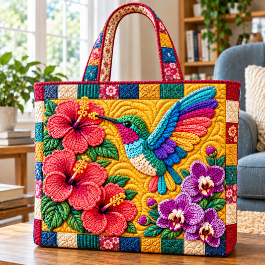 Hummingbird Meadow Grace Quilted Tote Bag GFTONPT1575
