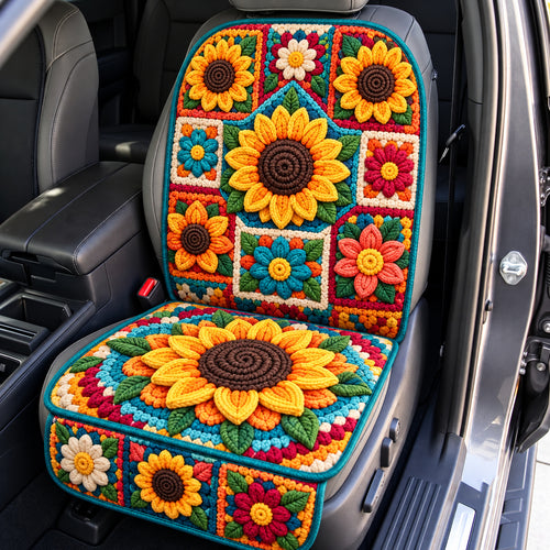 Sunflower Country Meadow Quilted Car Seat Protector GFTONPT1578