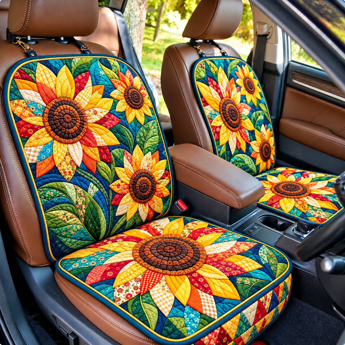 Sunflower Garden Radiance Quilted Car Seat Protector GFTONPT1581