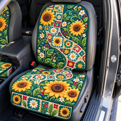 Sunflower Harvest Glow Quilted Car Seat Protector GFTONPT1582