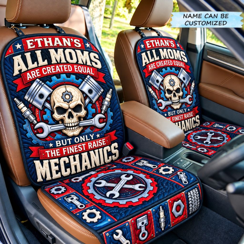 Personalized Mechanic Garage Legend Quilted Car Seat Protector QTCUZ GFTONPT1630