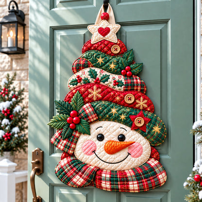Snowman Merry Moment Custom Shape Quilted Door Hanger GFTONPT1669